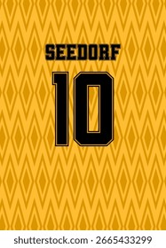 Yellow Zigzag Pattern Football Jersey Design