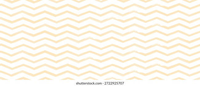 Impressão em ziguezague amarela para fundo infantil. Ondas abstratas para tema náutico. Ilustração vetorial.