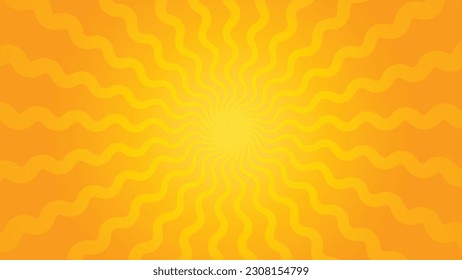 Yellow zig-zag zoom out effect lines attractive background