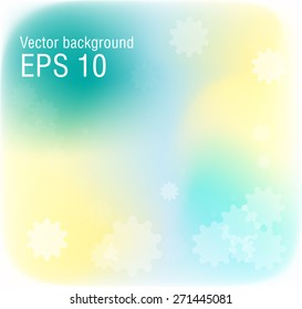 Yellow-azur fuzzy vector background.