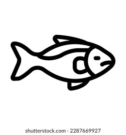 Yellowback Fusilier Vector Line Icon Design