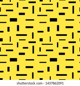 Yellow-Black Abstract Geometric Repeated Pattern for various Textile and Paper based Projects