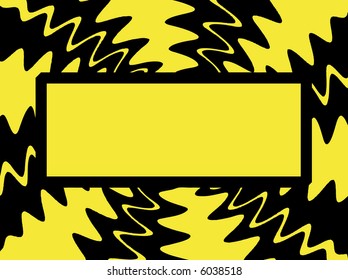 Yellow-Black Retro Frame (vector)