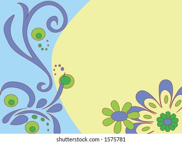 (yellow-blue),flowery abstract background