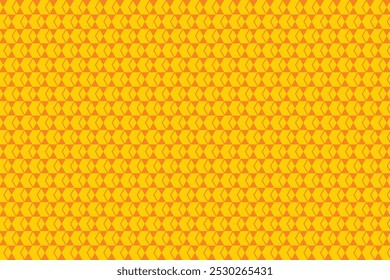 Caja de color amarillo sin patrón. Ilustración vectorial en forma hexagonal del arte del fondo. Línea de panal y patrón en forma