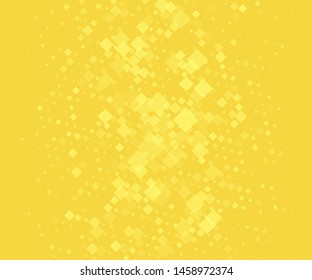 Yellow-gold background with rhombuses of different size and transparency. Vector illustration. Popular geometric pattern
