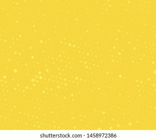 Yellow-gold background with rhombuses of different size and transparency. Vector illustration. Popular geometric pattern