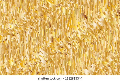 Yellow-golden gradient background. Minimal design. Gold texture. Abstract pattern with wave lines. Luxury colorful striped background. Geometric wavy backdrop. Vector illustration