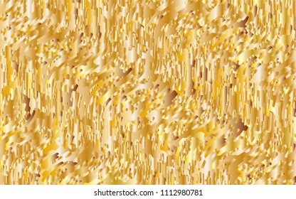 Yellow-golden gradient background. Minimal design. Gold texture. Abstract pattern with wave lines. Luxury colorful striped background. Geometric wavy backdrop. Vector illustration