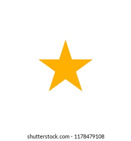 Yellow/golden star symbol for banners, reviews and awards