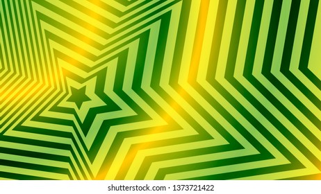 yellow-green broken broad lines form star outlines. abstract geometric background. vector
