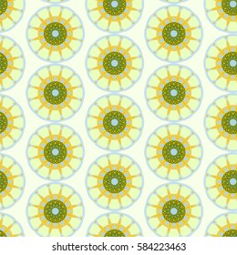 Yellow-green seamless pattern. Vector illustration