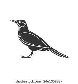 Yellowhammer Icon Silhouette Illustration. Bird Vector Graphic Pictogram Symbol Clip Art. Doodle Sketch Black Sign.