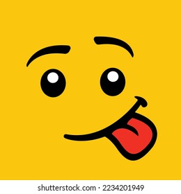 Yellowhead Lego Sticking out tongue Silly, Face Emoji Teasing Funmaking