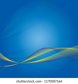 yellowish blue curve line pattern abstract background