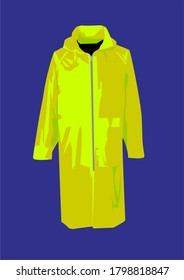 Yellowish raincoat for rainny season