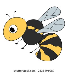 Yellowjacket  cartoon on white background