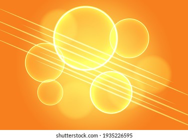 Yellow-orange abstract background with glowing circles