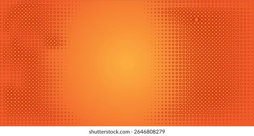 Design de Fundo de Gradiente Amarelo-Laranja com Padrão de Ponto Par