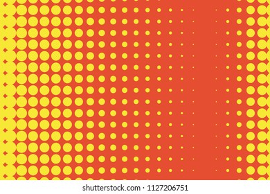 Yellow-orange halftone pattern. Pop art style. Digital gradient. Vector illustration.