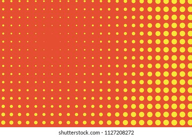 Yellow-orange halftone pattern. Pop art style. Digital gradient. Vector illustration.