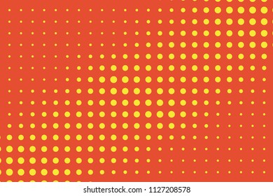 Yellow-orange halftone pattern. Pop art style. Digital gradient. Vector illustration.