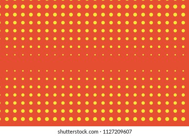 Yellow-orange halftone pattern. Pop art style. Digital gradient. Vector illustration.
