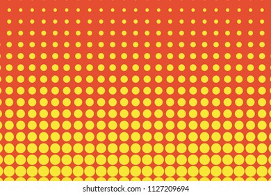 Yellow-orange halftone pattern. Pop art style. Digital gradient. Vector illustration.