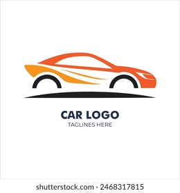 A Yellow-Orange Stylish Car Logo