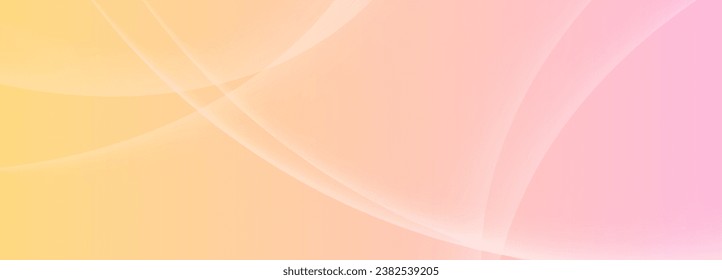 Yellow-pink gradient with white curved lines. Background for banner, poster, screensaver, scenery and creative idea