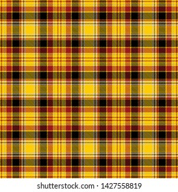 Yellow,Red and Black Tartan Plaid Scottish Seamless Pattern. Texture from tartan, plaid, tablecloths, shirts, clothes, dresses, bedding, blankets and other textile.