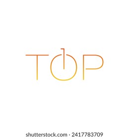 yellow-red gradient top 10 logo. top 10 concept