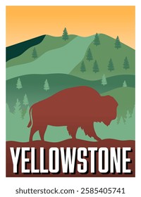 Yellowstone National Park with beautiful natural views