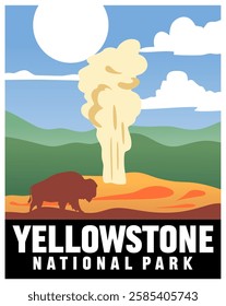 Yellowstone National Park with beautiful natural views