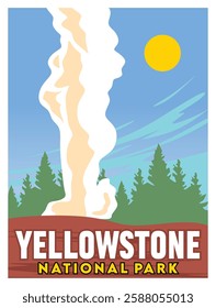 Yellowstone National Park with beautiful natural views