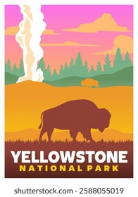 Yellowstone National Park with beautiful natural views