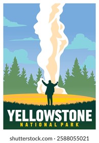 Yellowstone National Park with beautiful natural views