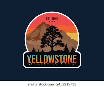 yellowstone national park label design