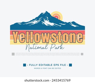 yellowstone national park label design