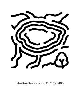 yellowstone national park line icon vector. yellowstone national park sign. isolated contour symbol black illustration