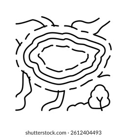 yellowstone national park line icon vector. yellowstone national park sign. isolated contour symbol black illustration