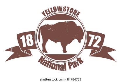 Yellowstone National Park stamp