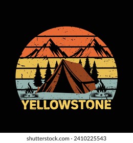 
Yellowstone - typography T-shirt Design. This versatile design is ideal for prints, t-shirt, mug, poster, and many other tasks. Good Quotes For Camping svg