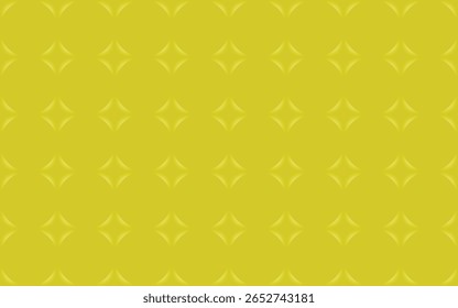 Yellowy pattern with stars geometric shapes and repeated elements fabric wallpaper or textile design.