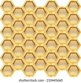 yellowy-brown bee honeycombs for your design