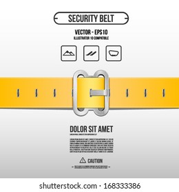 Yeloow Belt Design Vector illustration