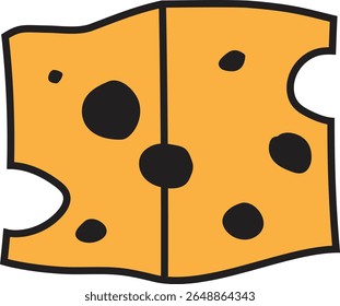 yelow cheese vector image art 