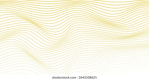 Fondo de patrón de línea de onda de agua amarilla. Ilustración vectorial. Concepto de estilo japonés.