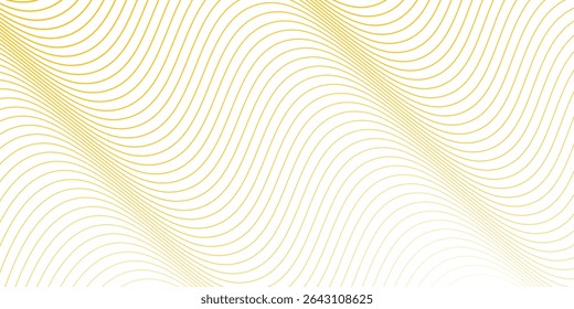 Yelow water wave line pattern background. Vector illustration. Japanese style concept.
