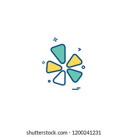 Yelp icon design vector 